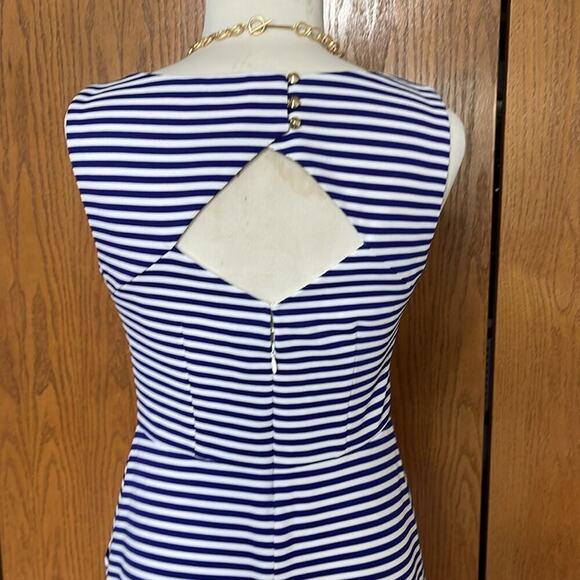 Jessica Simpson Striped Nautical Fit/Flare Dress Size 8 - Picture 3 of 3